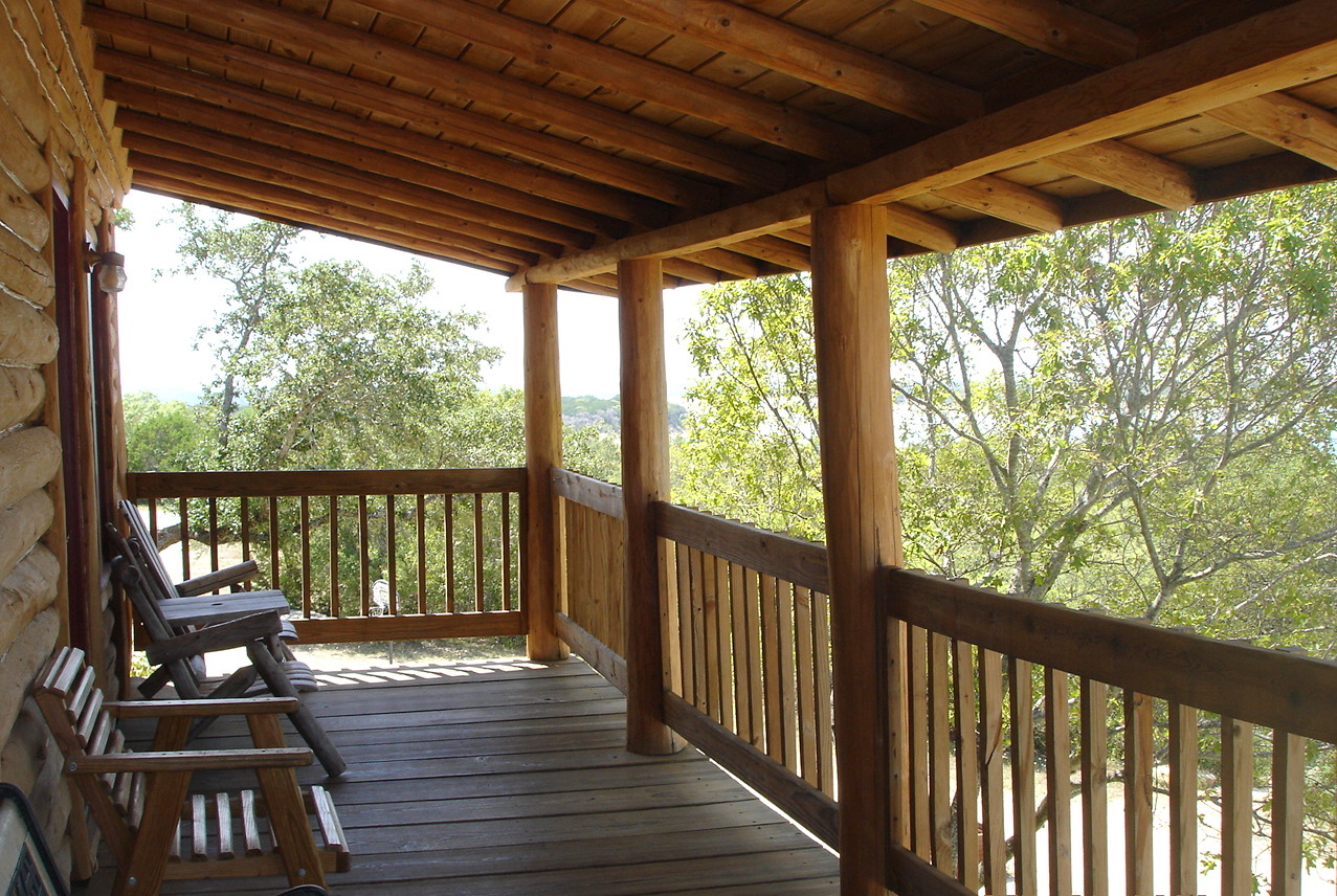 Cabin porch overlooking Canyon Lake